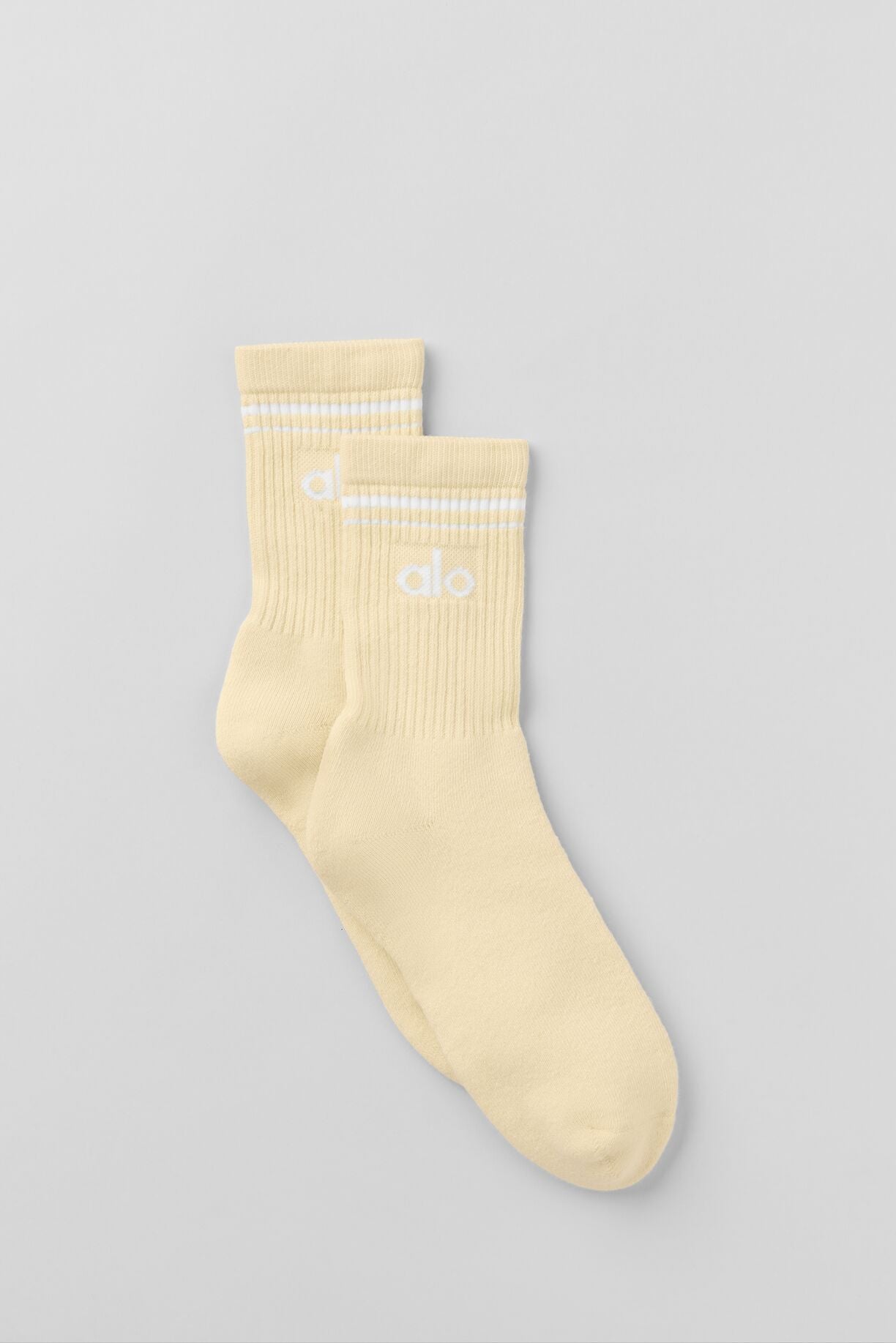 Meia Unisex Retrô Cano Alto Candlelight Yellow