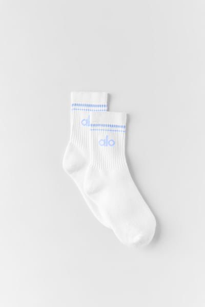 Meia Unisex Retrô Cano Alto White