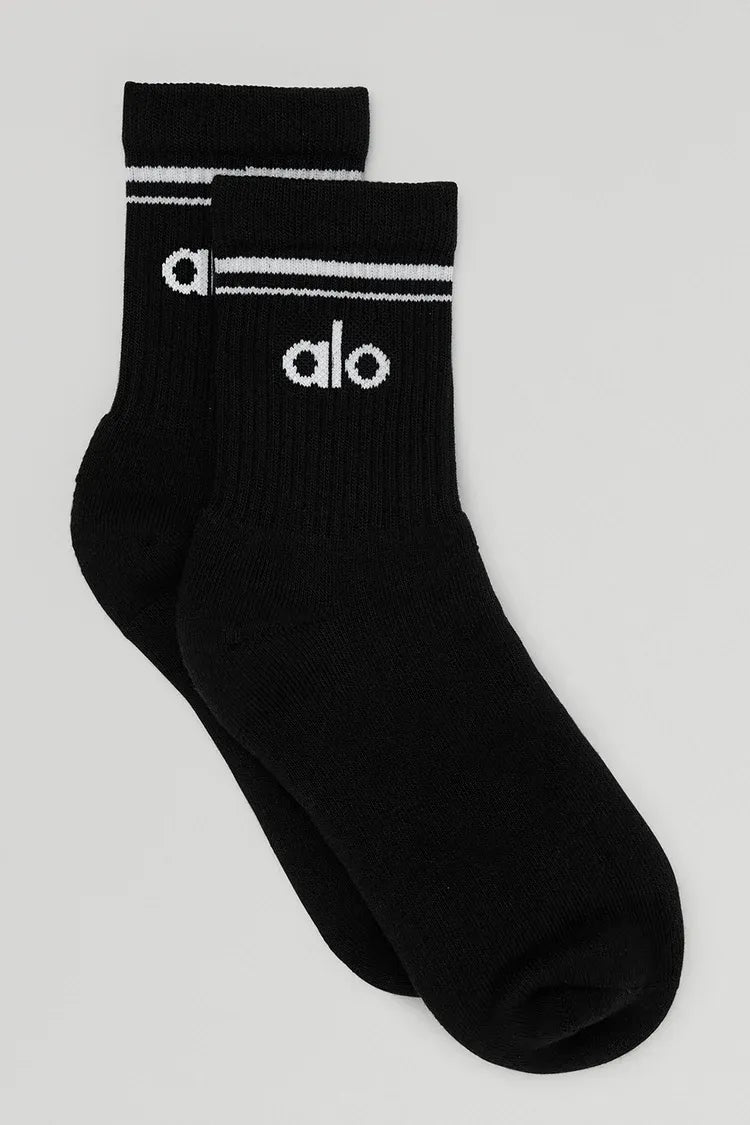 Meia Unisex Retrô Cano Alto Black
