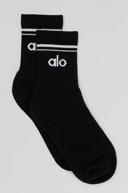 Meia Unisex Retrô Cano Alto Black