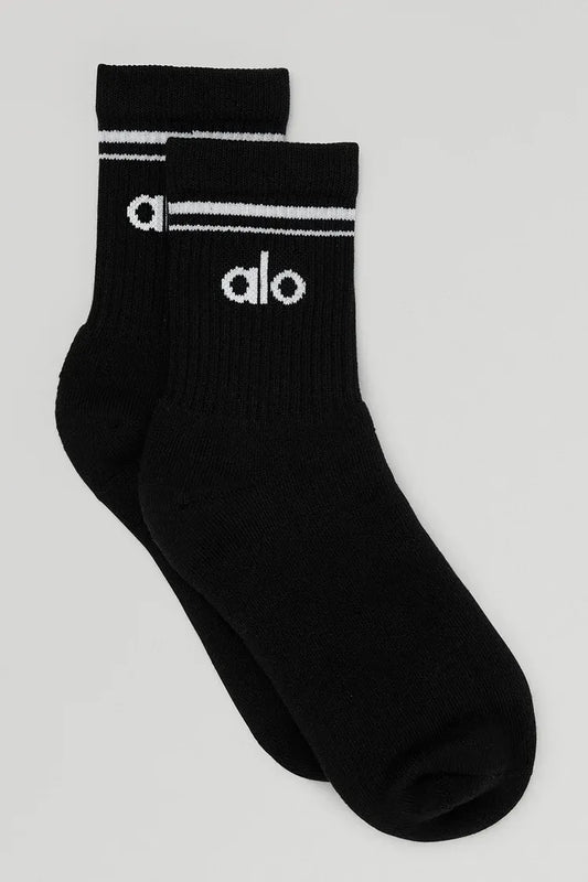 Meia Unisex Retrô Cano Alto Black