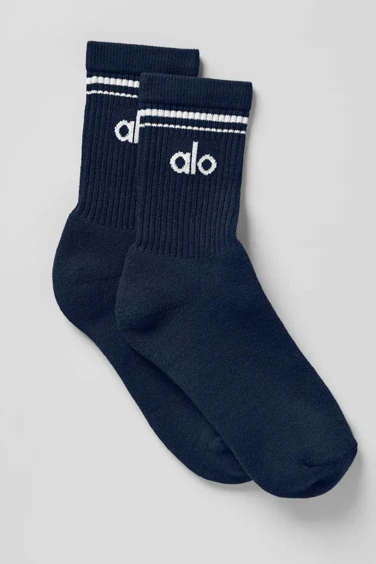 Meia Unisex Retrô Cano Alto Navy