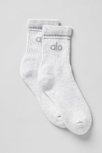 Meia Unisex Retrô Cano Alto Athletic Heather Grey