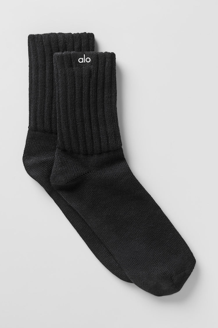 Meia Unisex Half-crew Scrunch Black