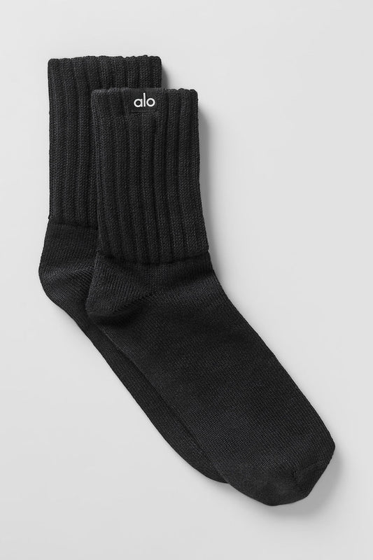 Meia Unisex Half-crew Scrunch Black