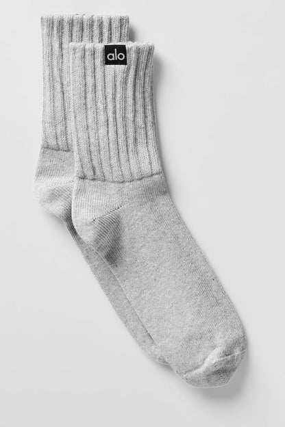 Meia Unisex Half-crew Scrunch Grey