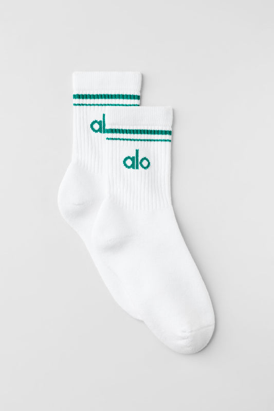 Meia Unisex Retrô Cano Alto White