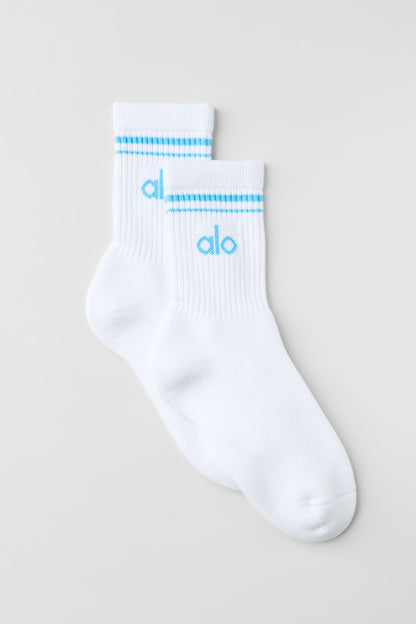 Meia Unisex Retrô Cano Alto White SU26