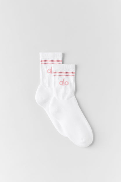 Meia Unisex Retrô Cano Alto White SP26